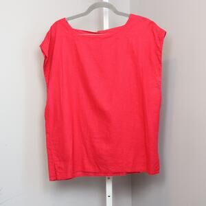 Vintage Jones New York Linen Blend Side Button Sleeveless Top Size 14